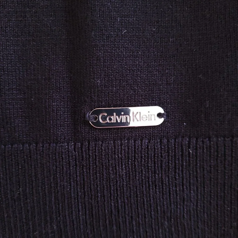 NWT 80% Rayon Calvin Klein Black Button-Up Cardigan - Picture 5 of 6